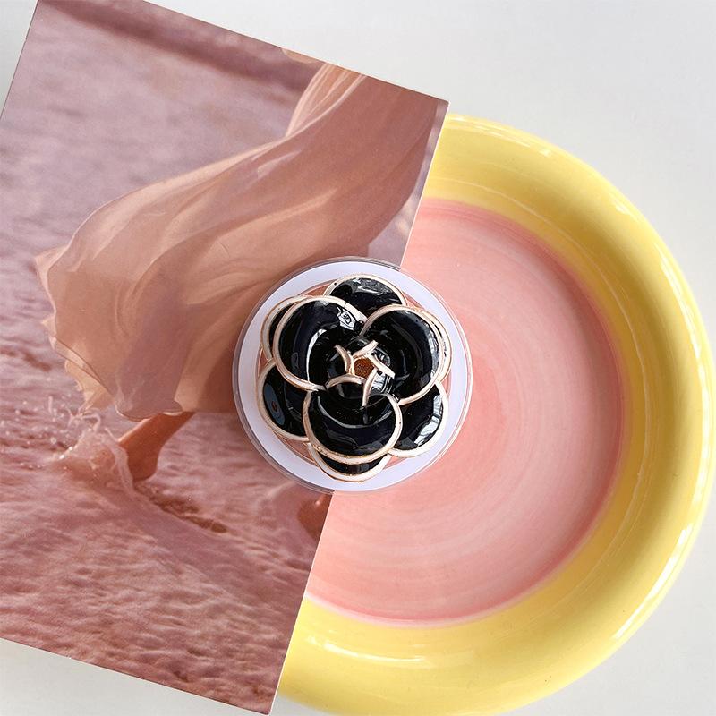 Magnetic Camellia Mobile Phone Airbag Bracket Electroplating Metal Love Pearl Advanced Sense Desktop Watching Drama Chasing Bracket
