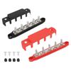 1Pair M8 High Current Wiring Stud Black Red Excellent Conductivity Flame Retardant Power Distributio
