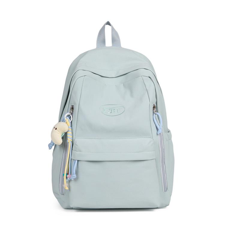 Schoolbag Backpack Female Solid Color Small Fresh Cute Casual Student Backpack Lightweight Versatile Simple Travel Backpack