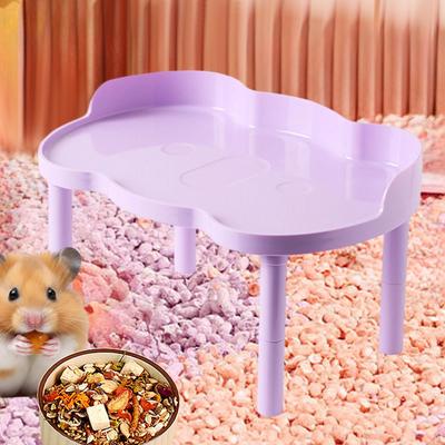 Hamster Altura Ajustável Robusto Estável Plataforma para Pequenos Animais para Roda de Exercício Tigela de Comida Água