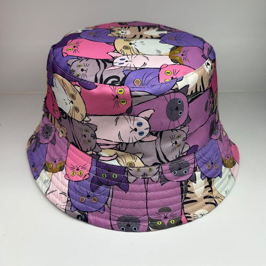 Graffiti Dwustronny Kapelusz Rybacki Moda Uliczna Drukowany Kapelusz Doniczka Wycieczka Plenerowa Studencki Kapelusz Bucket