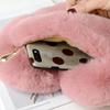 Internet Celebrity Fashion Plush Heart-shaped Chain Crossbody Bag with Artificial Wool Love One Shoulder Peach Heart Zero Wallet