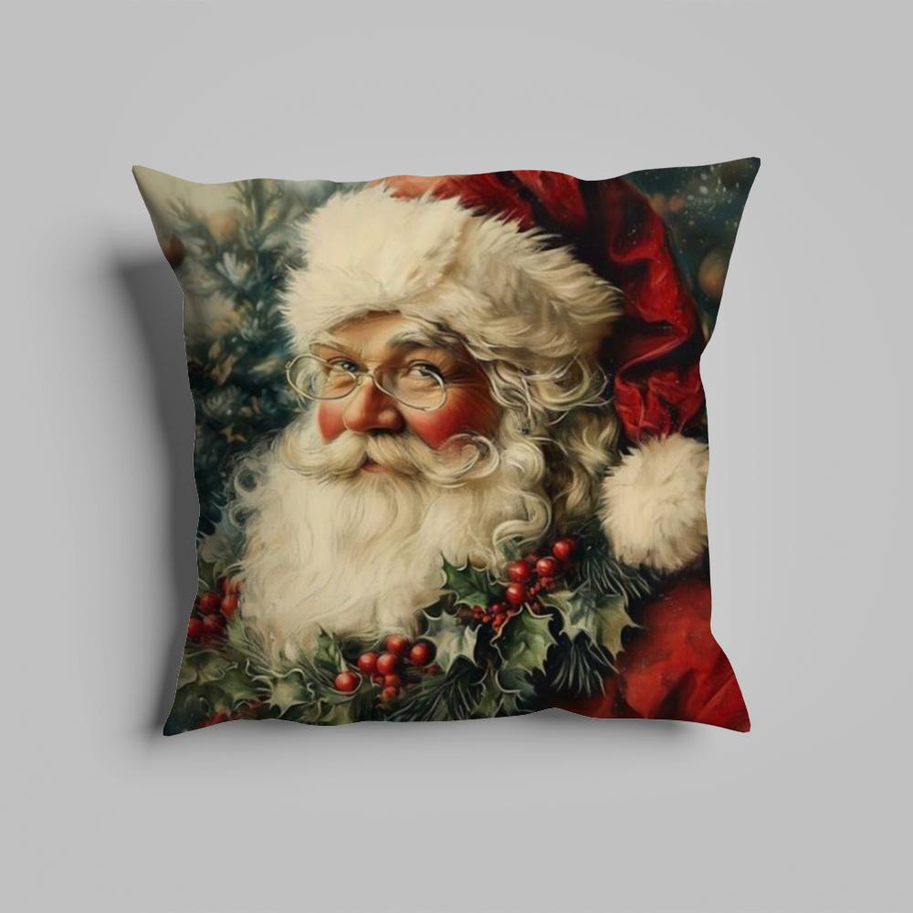 Kissenbezug luxuriös Heimbüro, Sofa dekorativ Mehrgrößen Autositzkissen, Kissenbezüge Weihnachtsmann Weihnachten Retro