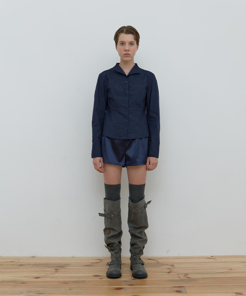 MA JOURNEE Dot Trunk Shorts_Navy