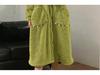 Cozy Hooded Velvet Nightgown with Big Eyes Design - Women's 2024 Winter Coral Fleece Loose-Fit Pajamas for Couples