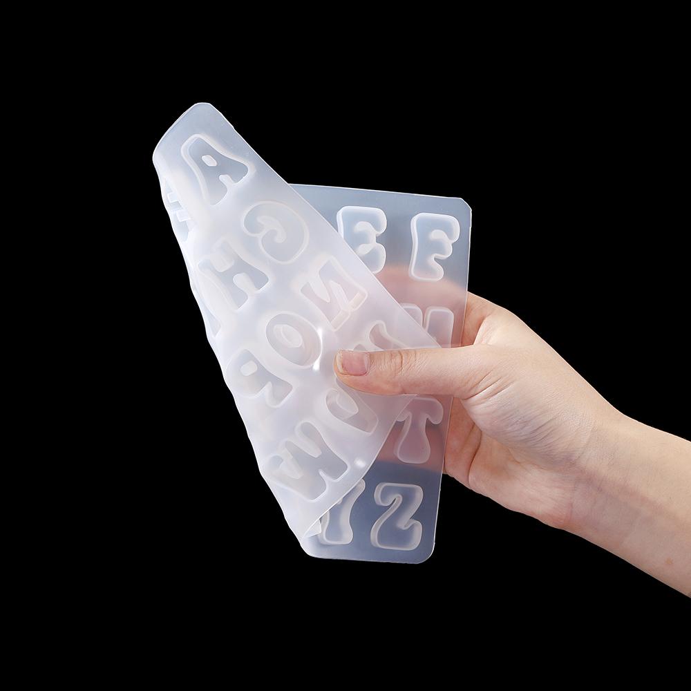 English Alphabet A-Z Epoxy Resin Silicone Mold Letter Number Keychain Earring Pendant DIY Crafts Casting Tool Resin Mould