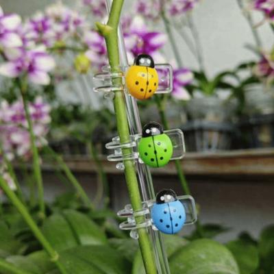 20pcs Decorative Design Ladybug Clip Garden Ornaments Support Frame Insect Decorative Clip Climbing Plant Support Fixed Design