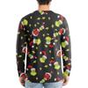 Men's Fashion Printed V-Neck Casual Long-Sleeved T-Shirt Bottoming Shirt Top