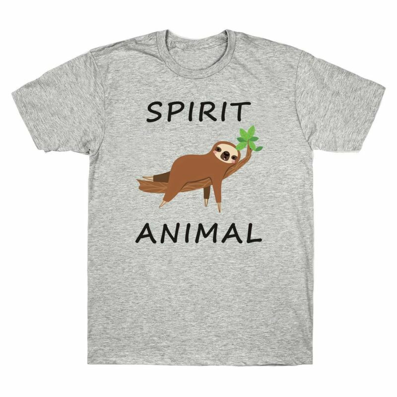 Spirit Sleeve Graphic Tshirt Short Tee Sloth Gift Is Animal Unisexs My