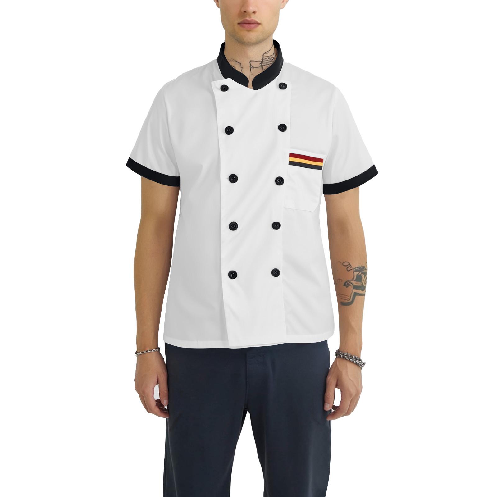 

Вышивка на заказ - Одежда шеф-повара, кейтеринг, рабочая одежда, задняя часть, кухонная одежда, верхняя часть XL белый