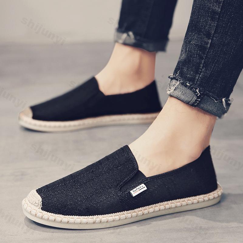 Men Loafers 2025 Autumn Soft High Quality Canvas Shoes Comfortable Breathable Anti Slip Sneakers Men Trend Flats Driving Shoes