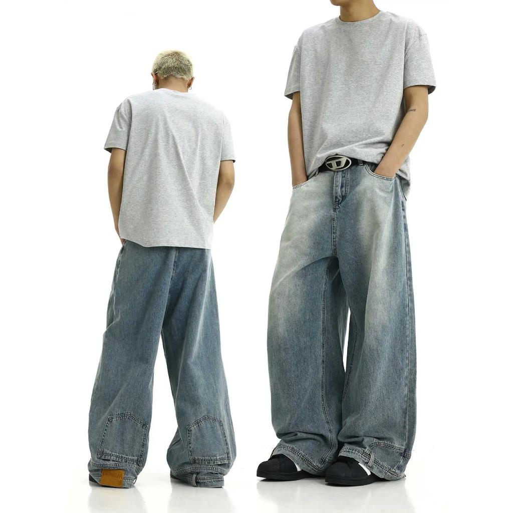 Y2K Baggy Jeans Unisex Trendy Casual Wide-Leg Denim Pants High Street Quality American Style Streetwear Oversize Trousers