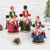 1pc Nutcracker Music Box, Puppet Soldier Ornament, Home Living Room Decoration, Music Box Gift
