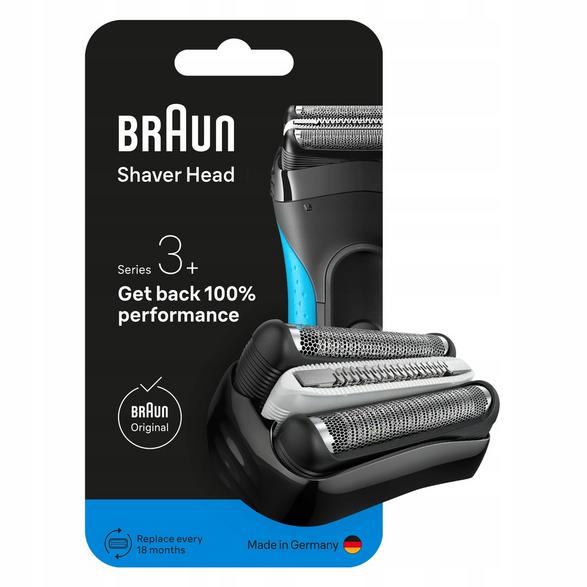 Braun Series 3+ 32B Replacement Head, Black