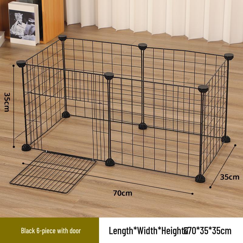 Pet Iron Mesh Detachable Fence: Indoor Gate, Isolation Guardrail, Escape-Proof, Easy Assembly