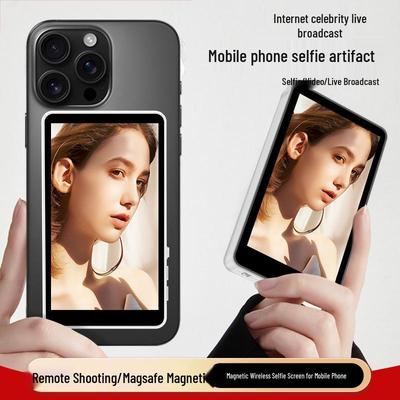 Dispozitiv Magnetic cu Montare Spate pentru Oglindire Wireless a Ecranului pentru Streaming Live și Monitorizare Selfie cu Ecran Split