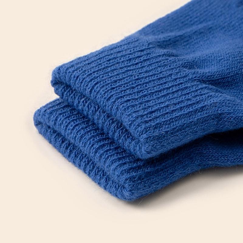 1 Paar Dehnbare Baby-Strickhandschuhe Bequemes Strickgewebe Weiche Thermische Winter-Handbekleidung Für Kinder 4+8T