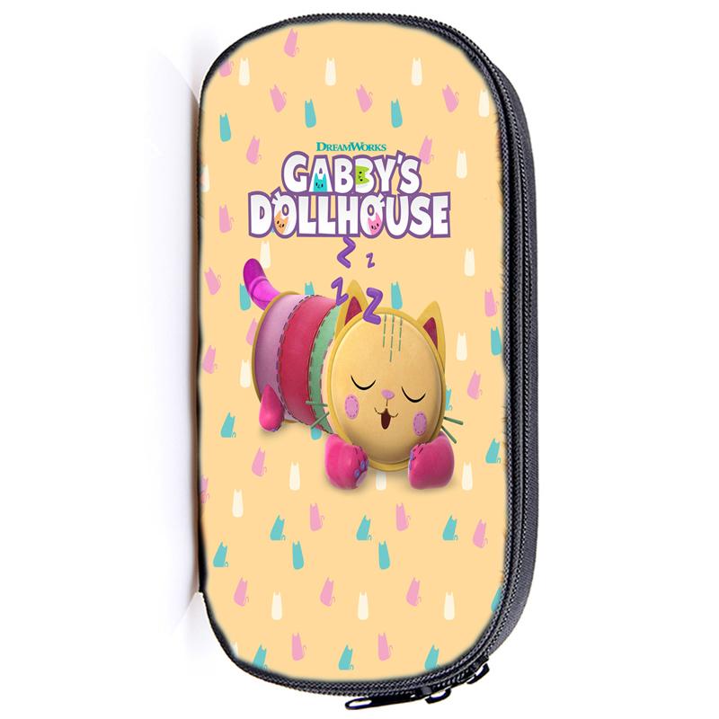 Casă de creion Gabby's Dollhouse Husă Gabby Cat pentru fete Cutie de pix de capacitate mare Organizator Rechizite școlare Accesorii de birou Geantă de papetărie
