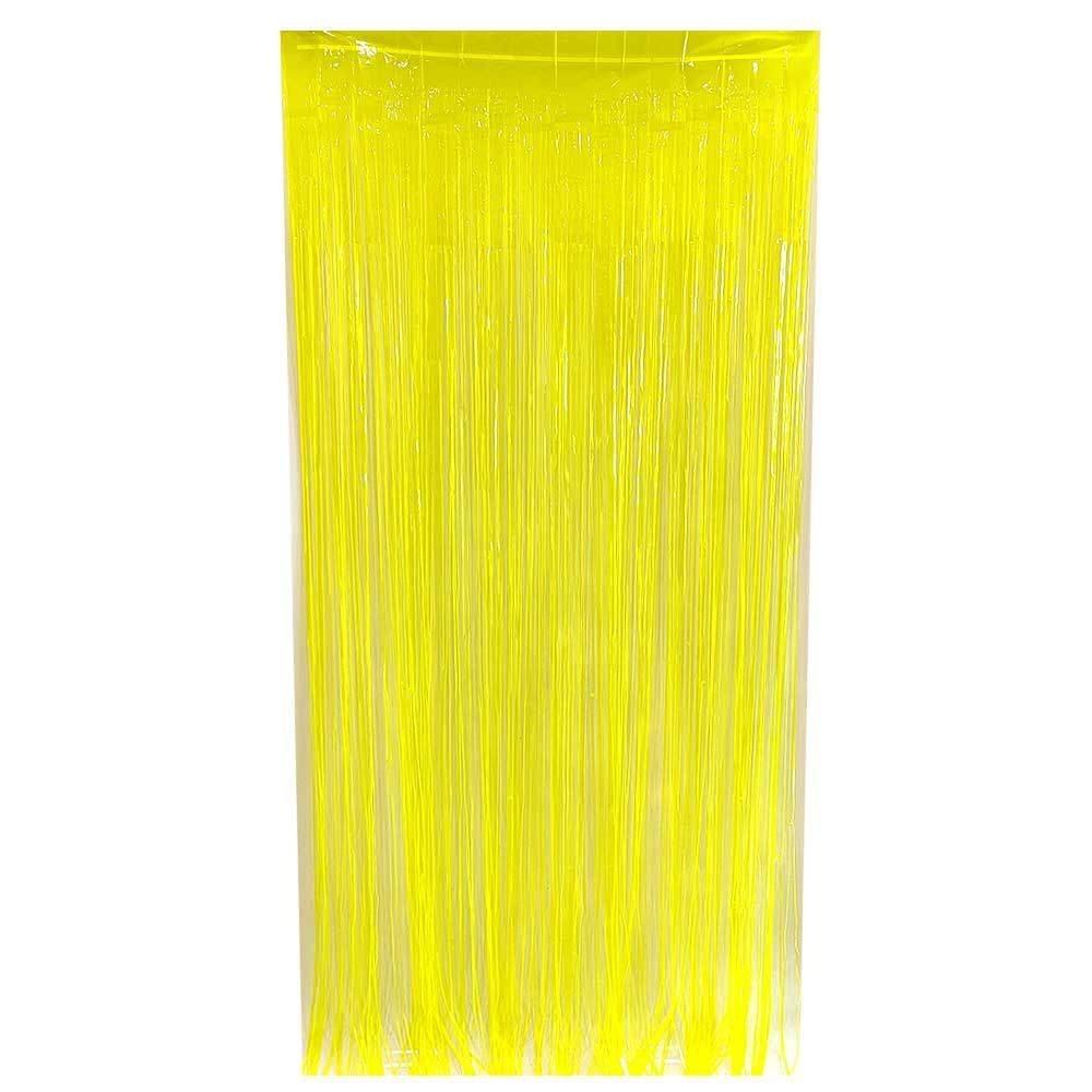 Multi-Color Fringe Curtain Neon Color Party Decor Fluorescent Macaron Streamers Curtain Fluorescent Party Glow in the UV