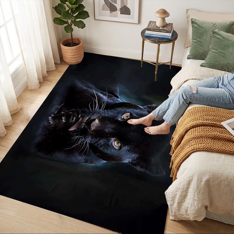 Black Panther Living Room Nonslip Area Rug Soft Carpet For Bedroom Game Playroom Sofa Office Home Decor Doormat Christmas Gift C9302014