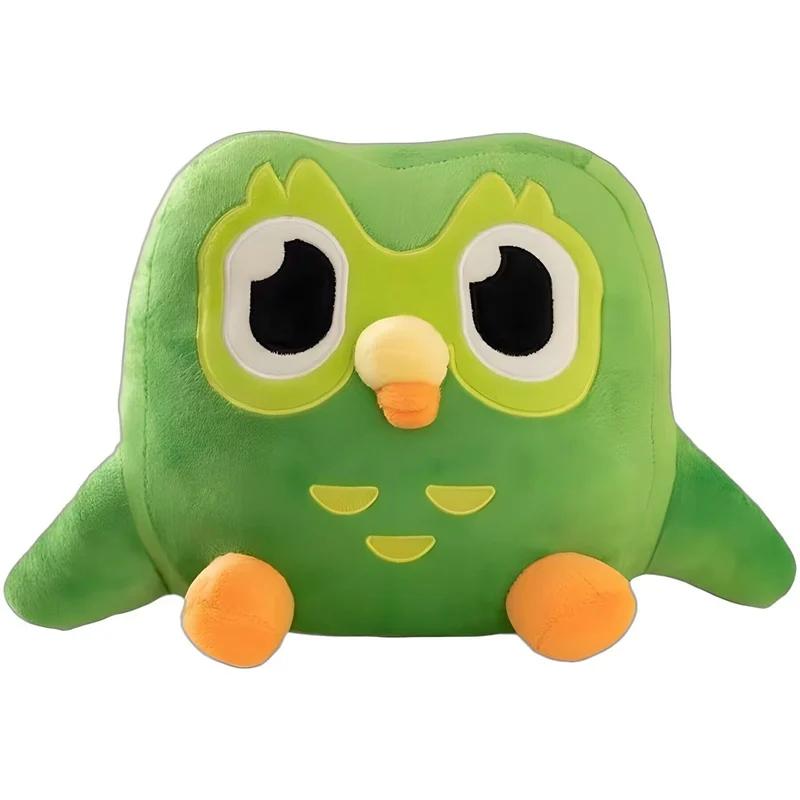 27CM Kawaii Green Owl Plush Doll Cute Cartoon Animal Stuffed Soft Bird Toys