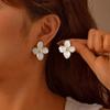 Elegant Pastel Flower Earrings for Women, Pink Floral Studs Summer Earrings Hypoallergenic Jewelry