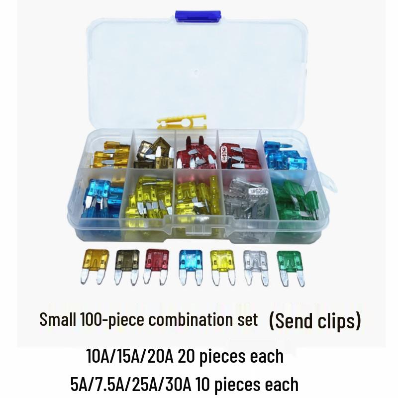 Car Fuse Box Set: Blade Fuses In Small, Medium, & Large (1A, 3A, 10A, 15A)