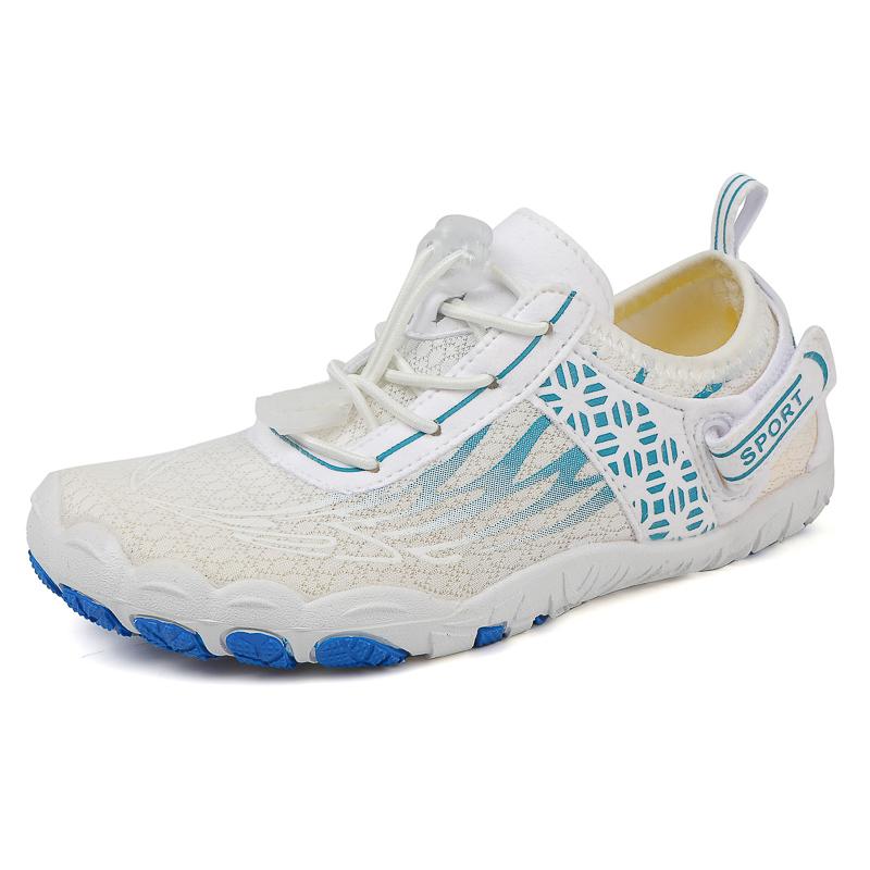 

Детская водная обувь Детская аква-обувь Дренажные пляжные спортивные сандалии Быстросохнущие плавание босиком Кроссовки для катания на лодках, дайвинга и серфинга 35 белый