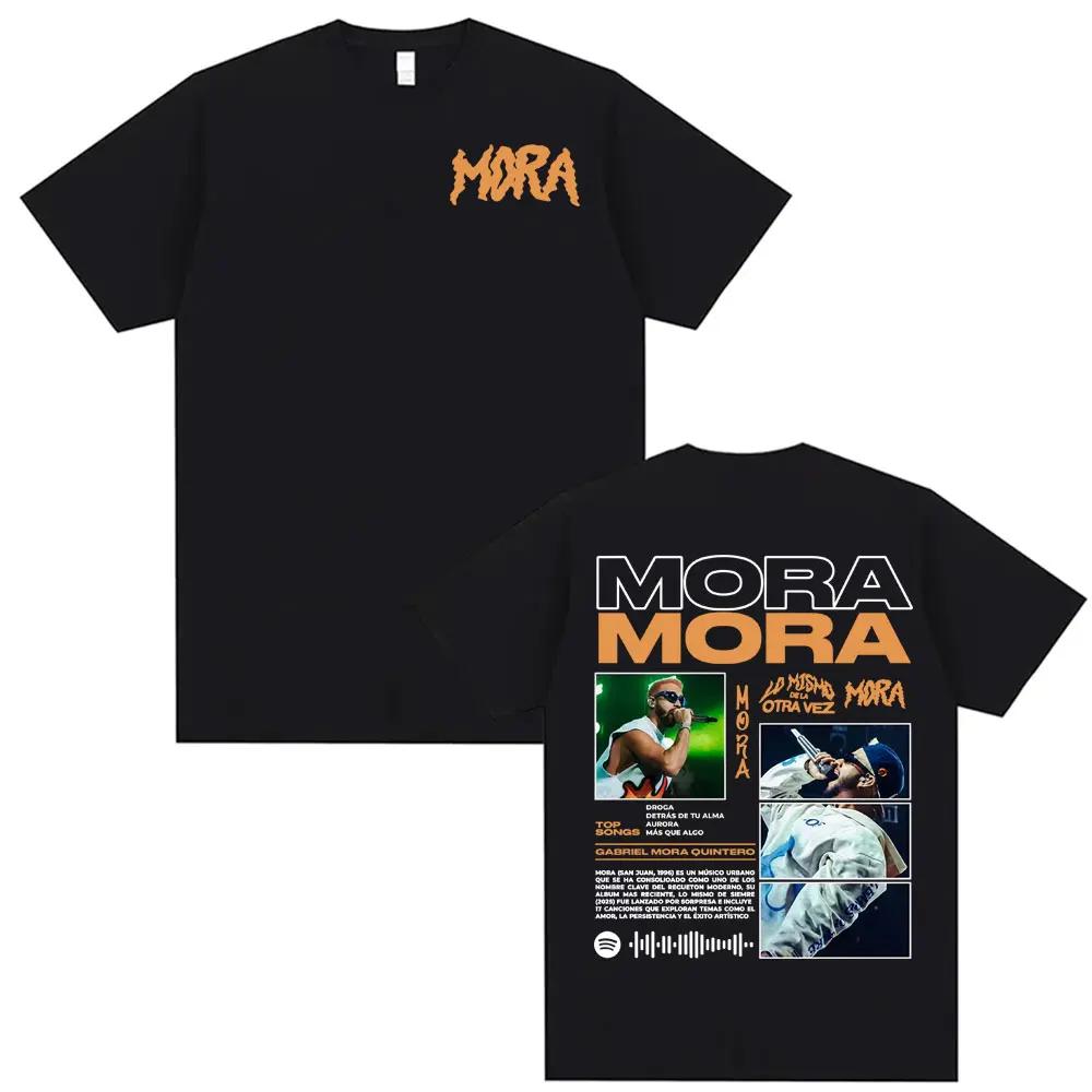 Rapper Mora Lo Mismo Dela Otra Vez Tour 2025 Merch Tshirts Unisex Fashion Hip Hop Vintage T Shirt Unisex Short Sleeve Tshirt Tops