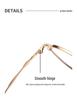2023 Korean Style Ultra-light Titanium Round Glasses with Exquisite Crotone Temple