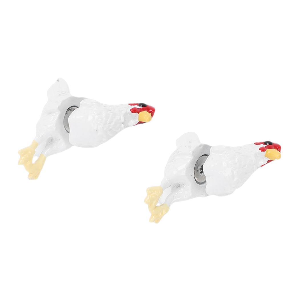Chicken Earrings Novelty Personalized 3D Chicken Farm Anial Stud Earrings Jewelry for Festival Holiday
