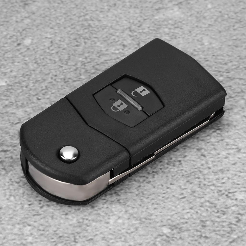Flip 2 Button Remote Key Fob Case Shell Cover Fit For MAZDA 2 3 5 6 RX8 MX5 2B