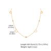 Wind Ladies Jewelry Stainless Steel Heart Inlaid Butterfly Flower Bracelet Necklace, Niche Delicate Clavicle Chain 2536