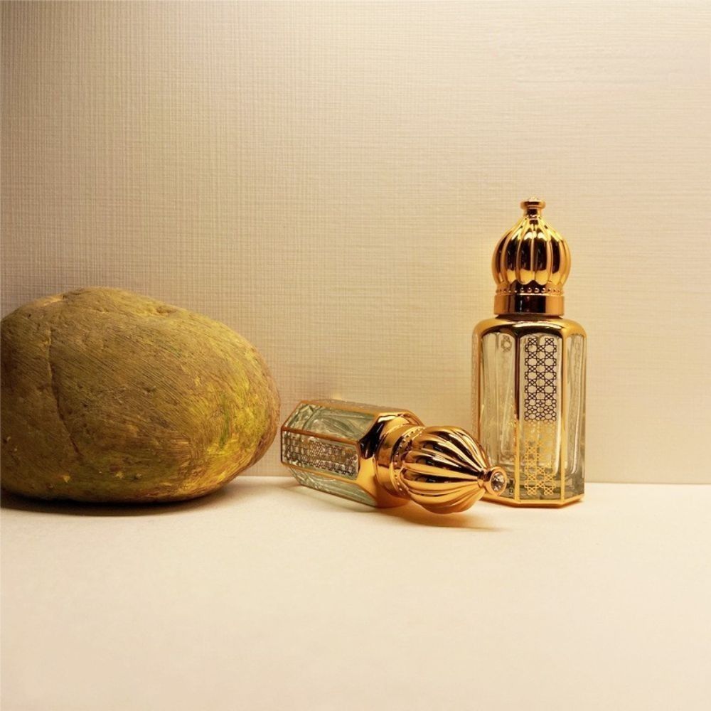 Empty Perfume Bottle Electroplating Essential Oil Bottle Sample Vial Mini Dropper Bottles  Travel