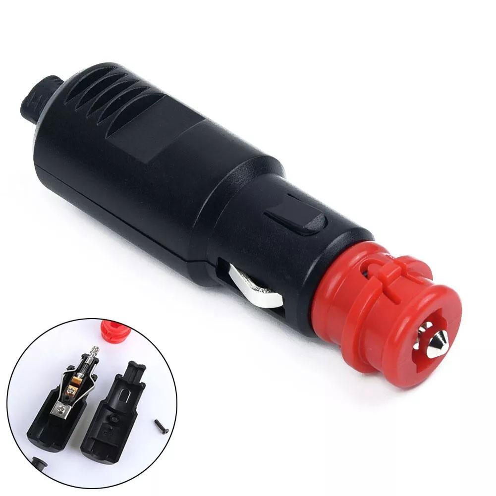 High quality Car cigarette Lighter Socket Male Plug Adapter Power Connection 12-24V With Fuse 8A