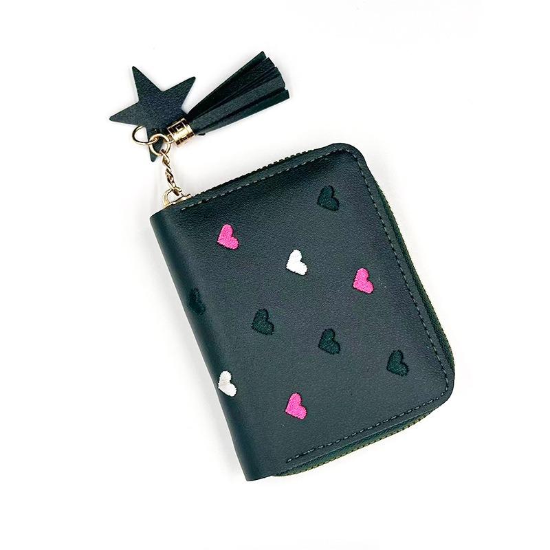 New Multi-functional Wallet Women Ladies Mini Tassel Wallets Cute Short Zipper Lovely Pu Leather Coin Purse Female Hand Wallet