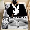 Playboy Bunny Logo Themed Blanket - Soft and Cozy Throw Blanket Featuring Iconic Playboy Graphics, Perfect for Cozy Nights, Livi