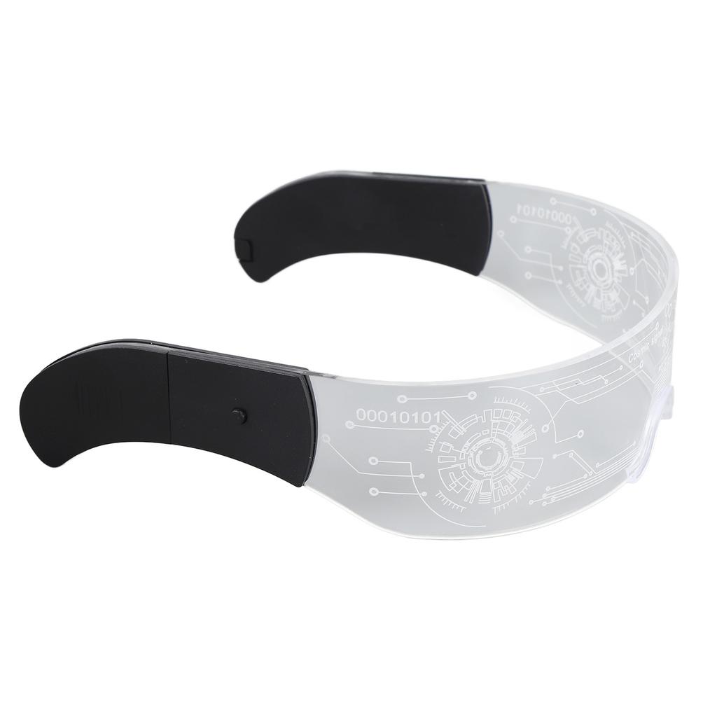 LED Visor Brille 7 Farben 4 Modi Leuchtende Cyberpunk Futuristische Brille für Party Cosplay Musik