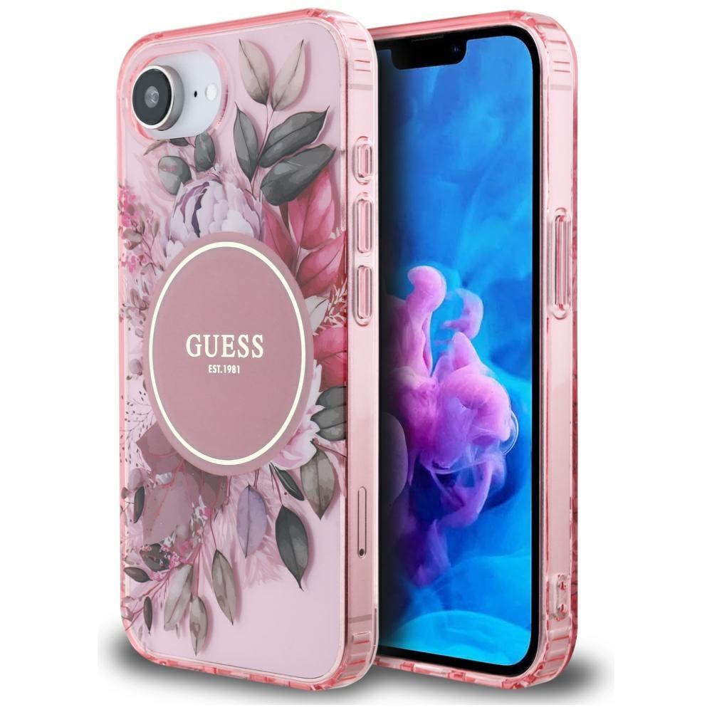 Etui Guess Iml Flowers Magsafe Do Iphone 16E Różowy