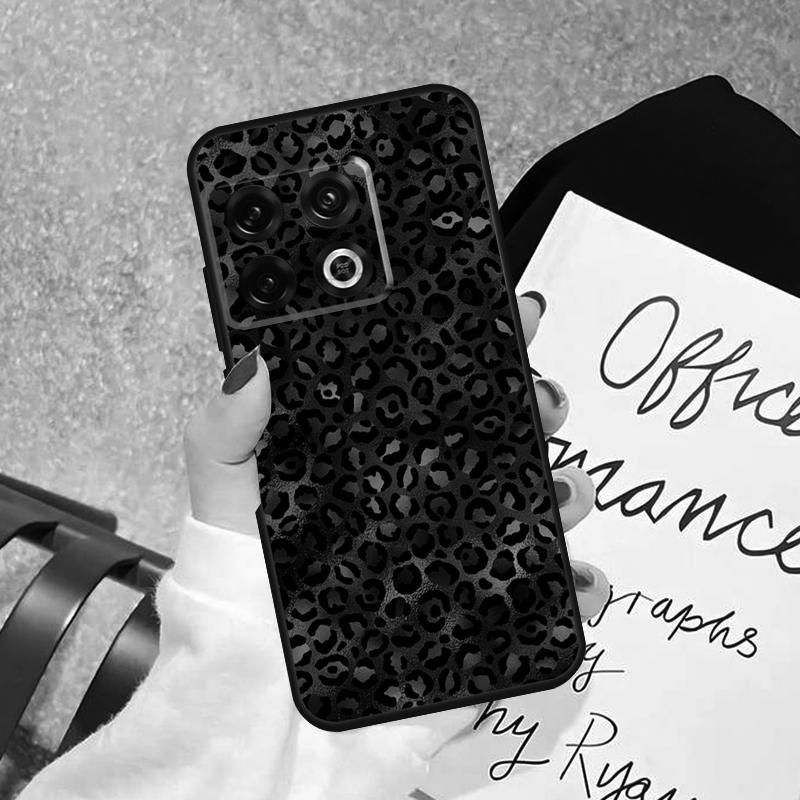 Black and White Leopard Texture Case For OnePlus 15 15R 13R 13 13T 12 12R 11 10 Pro 10T 8T Nord 5 CE 3 2 4 Lite N20 N30 Cover