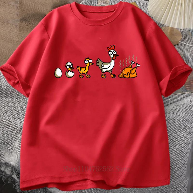 

The Life of a Chicken Print Tshirts Summer Unisex Women Casual Fashion Funny Meme Oversize ONeck Short Sleeve Tops Tshirts S