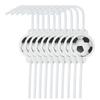 White Football Party Supplies: Disposable Tableware Set with Plates, Cups, and Napkins for Boys' Birthday