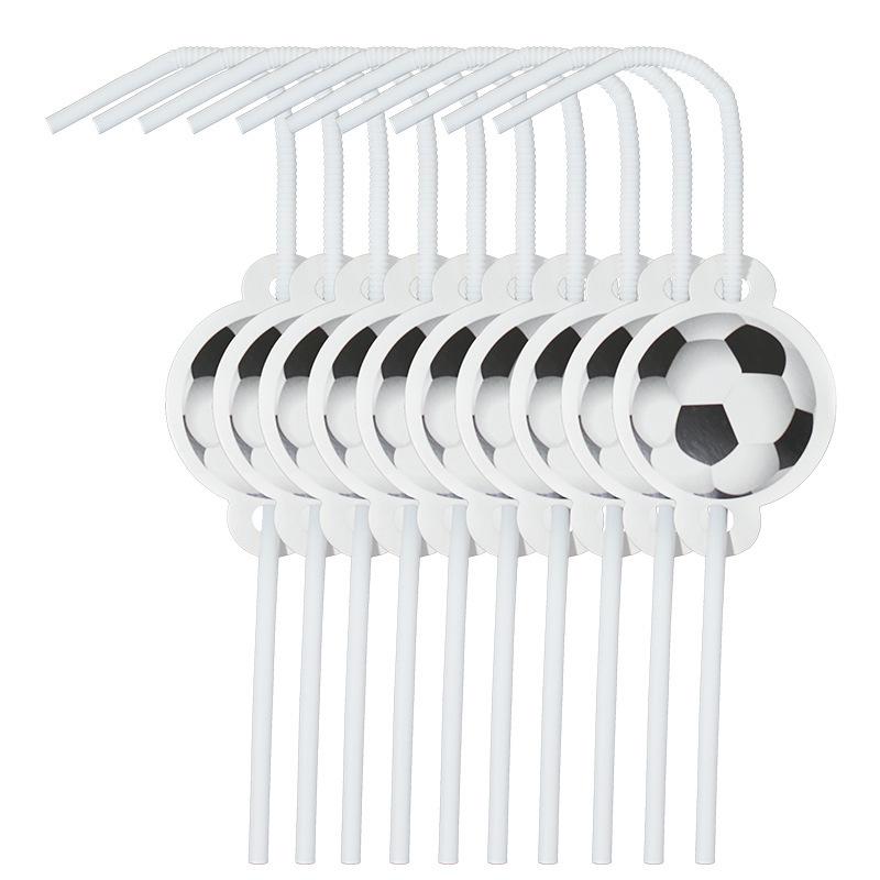 White Football Party Supplies: Disposable Tableware Set with Plates, Cups, and Napkins for Boys' Birthday