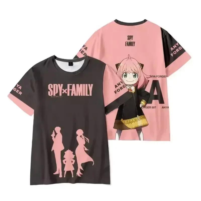 Kinder Spy X Family 3D-Druck Lässige Atmungsaktive Kurzarm-T-Shirts 2-13 Jahre Jungen Mädchen Streetwear & Schlafoberteile Kinderkleidung