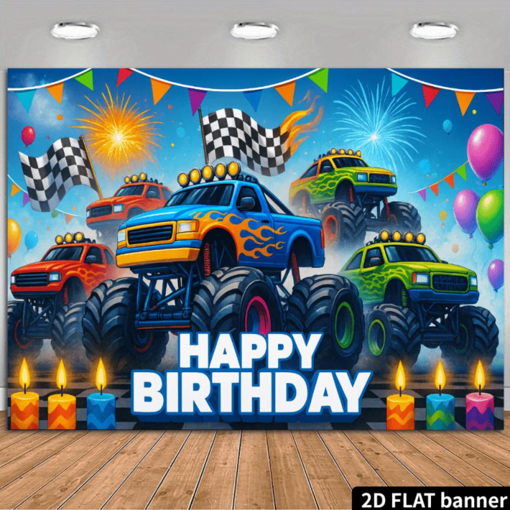 1 Stück Geburtstag Hintergrund Banner für LKW geeignet für Geburtstagsfeiern Festivalveranstaltungen und Partydekorationen