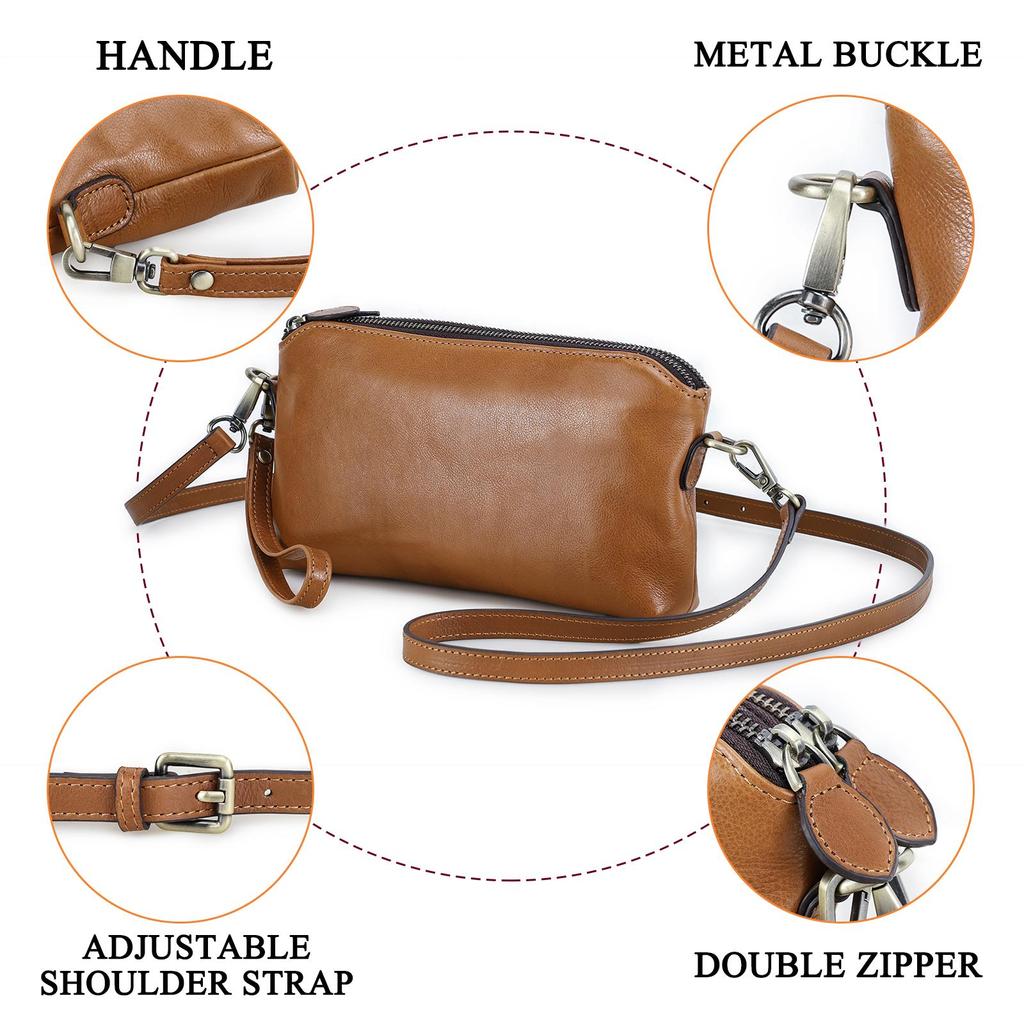CONTACT'S Echtes Leder Umhängetaschen für Frauen Marke Mode Weibliche Sling Taschen Handtaschen Kupplungen Handy Tasche Geldbörsen