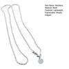 Twist Chain Necklace for Men Women Thin Metal Chain Choker Silver Shiny