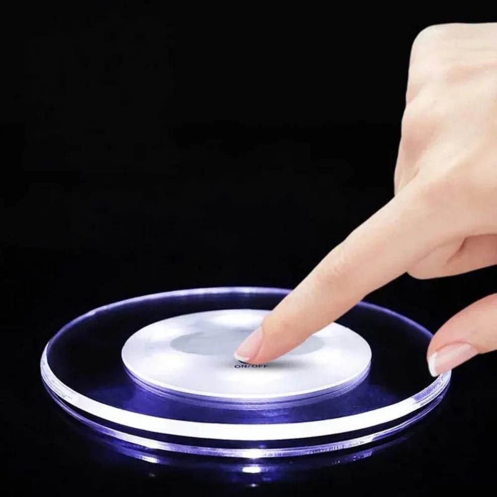 LED Coaster Lights Colorful Glowing Wine Bottle Stickers Bar Wedding Party Lighting Glowing Wine Bottle Stickers