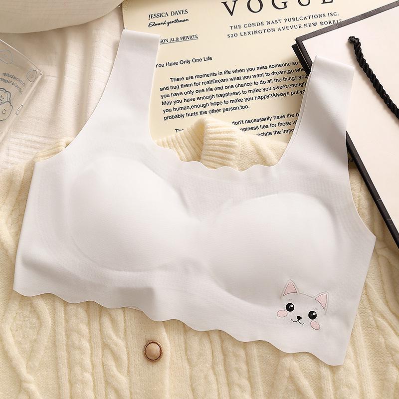 Dívčí vývojová podprsenka z ledového hedvábí – Bezešvá, tenký styl pro žákyně základních škol