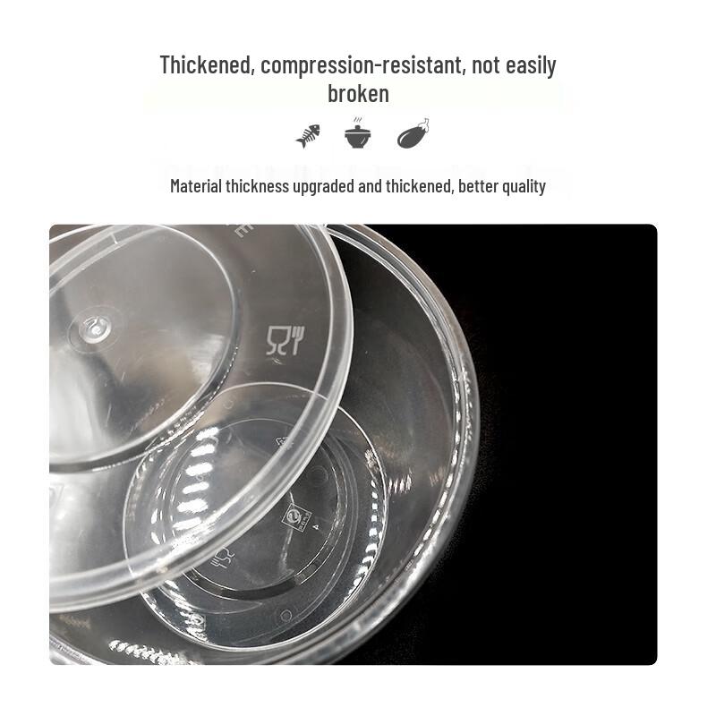 1500ml Disposable Round Takeaway Food Containers